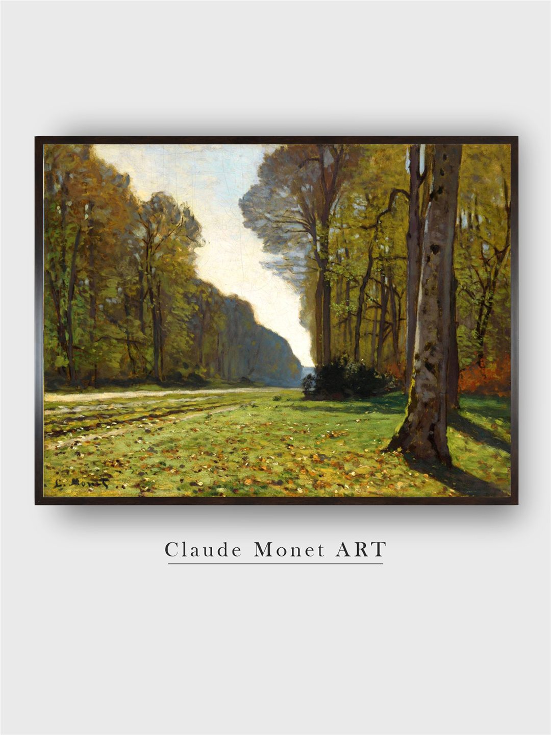 

The Art House Green & Brown The Road to Bas-Breau, Fontainebleau Wooden Painting Wall Art