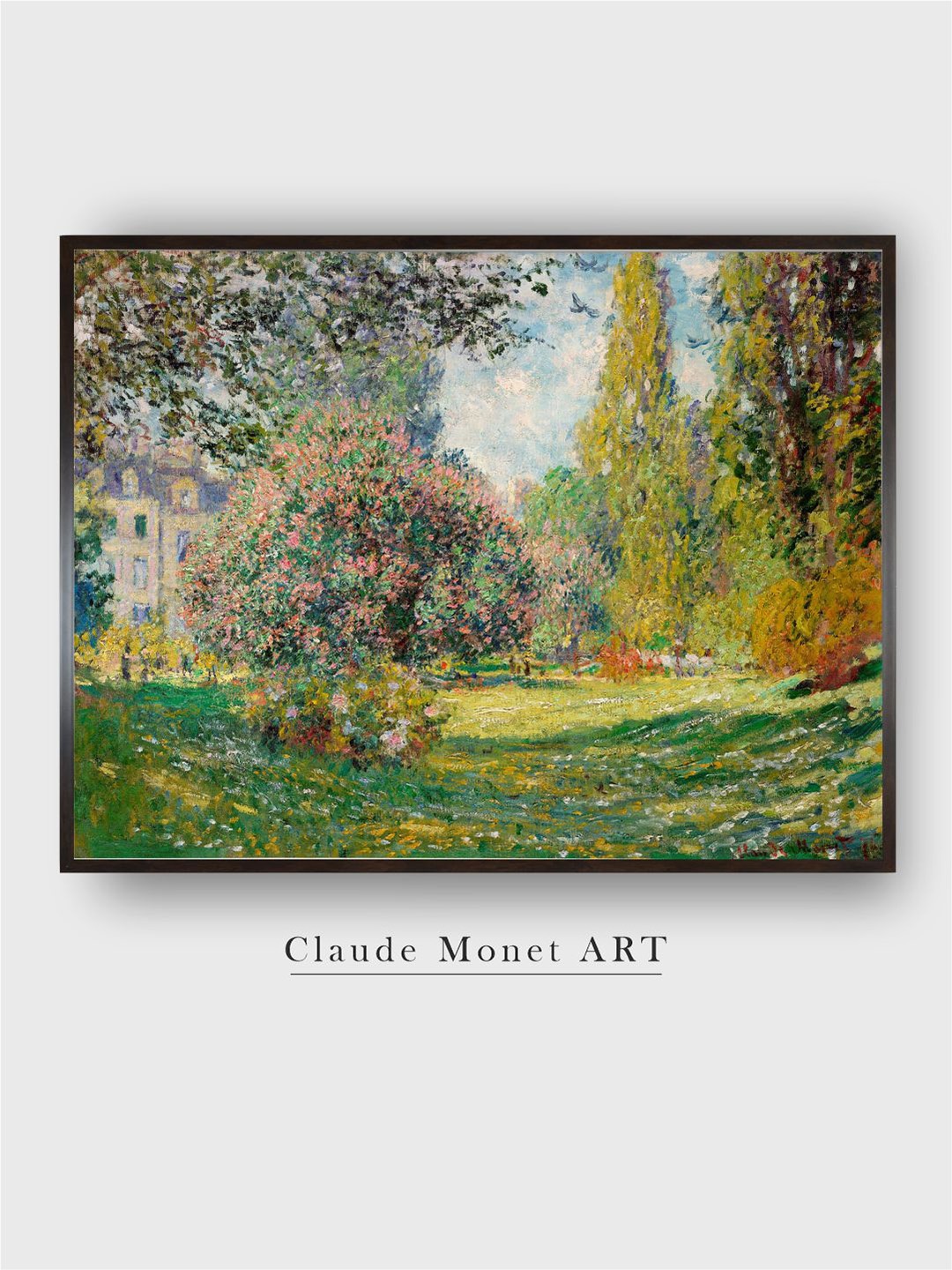 

The Art House Green & Blue The Parc Monceau Wooden Frame Painting Wall Art