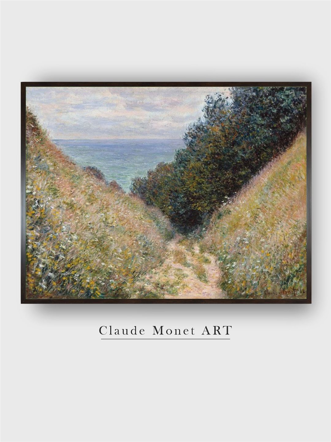 

The Art House Green & Brown Wooden The Seine at Jenfosse Rectangular Wall Art