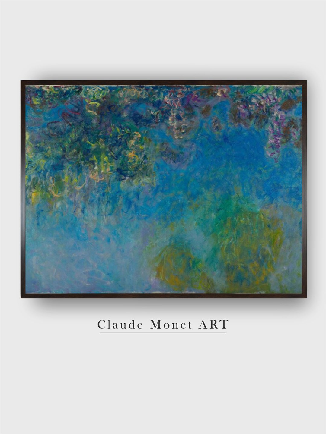 

The Art House Blue & Green Wisteria Wooden Painting Wall Art
