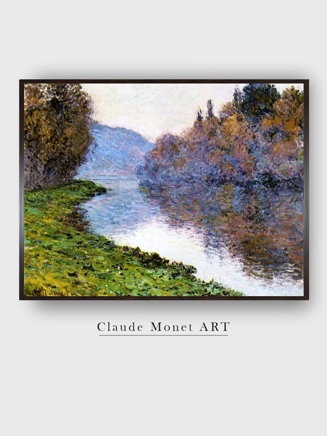 

The Art House Blue & Green The Seine At Jenfosse Wooden Framed Wall Art