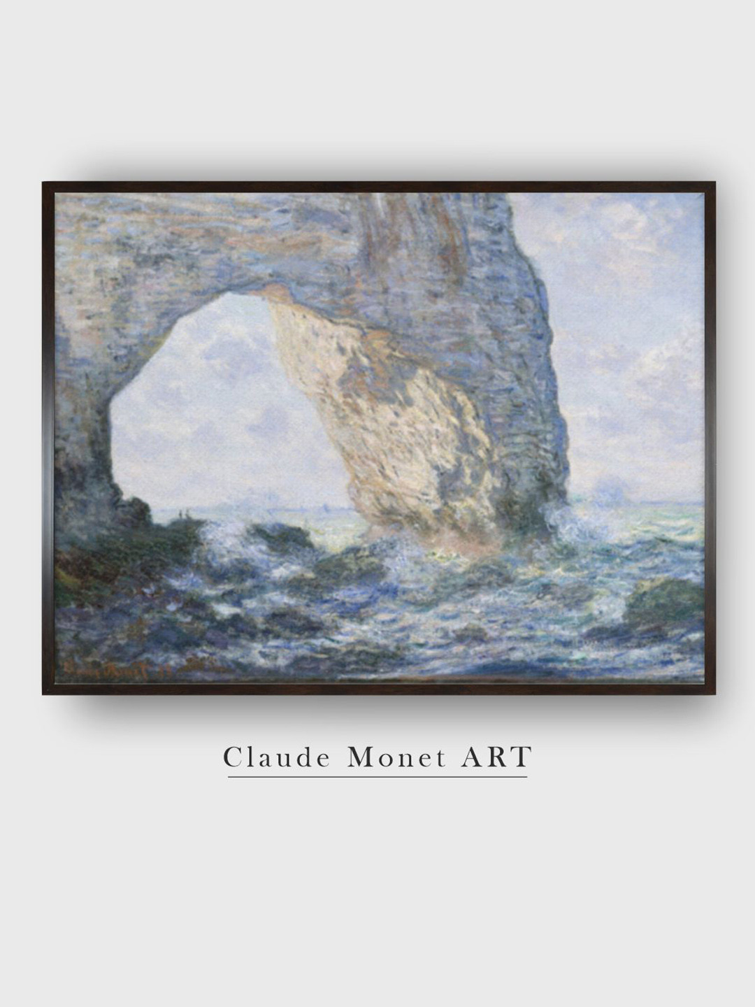 

The Art House Grey Wooden The Manneporte Paintings Wall Art