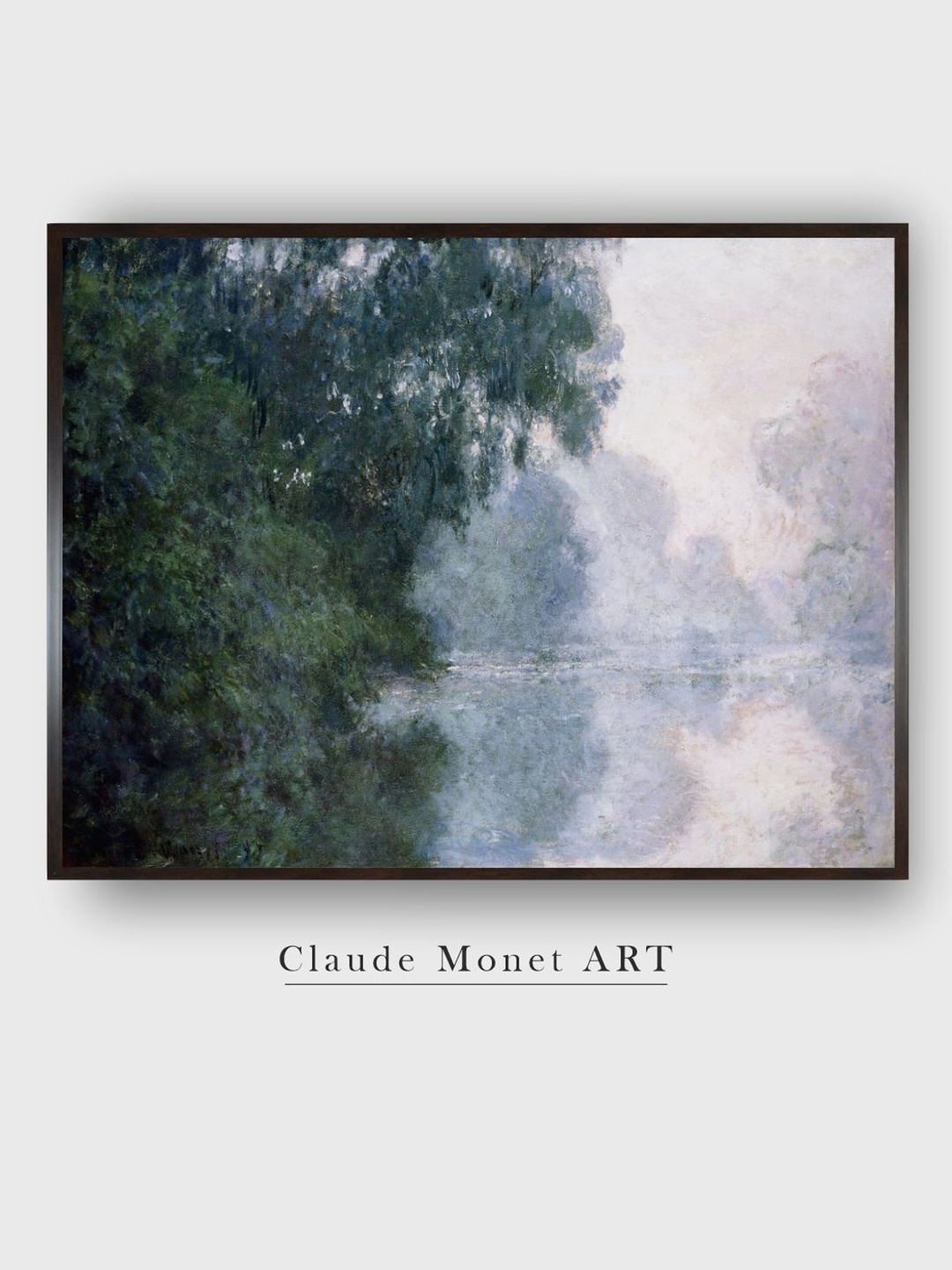 

The Art House Green & White Effect Of Mist Canvas Painting Wall Art