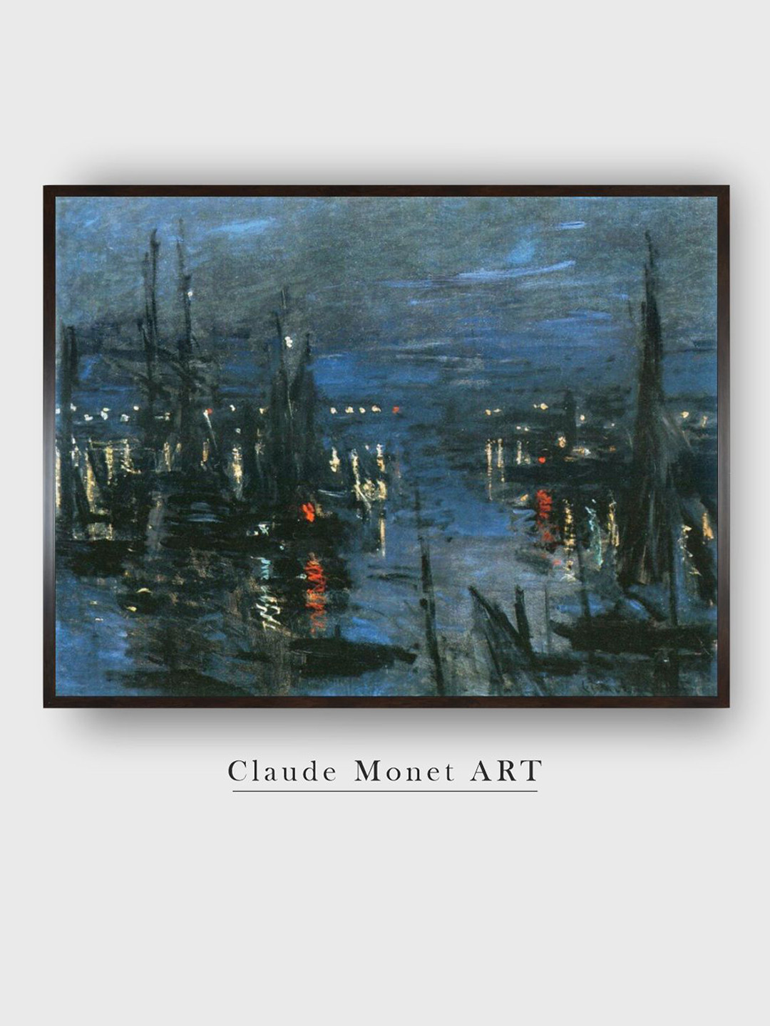 

The Art House Blue & Green Night Effect Painting Wooden Frame Wall Art