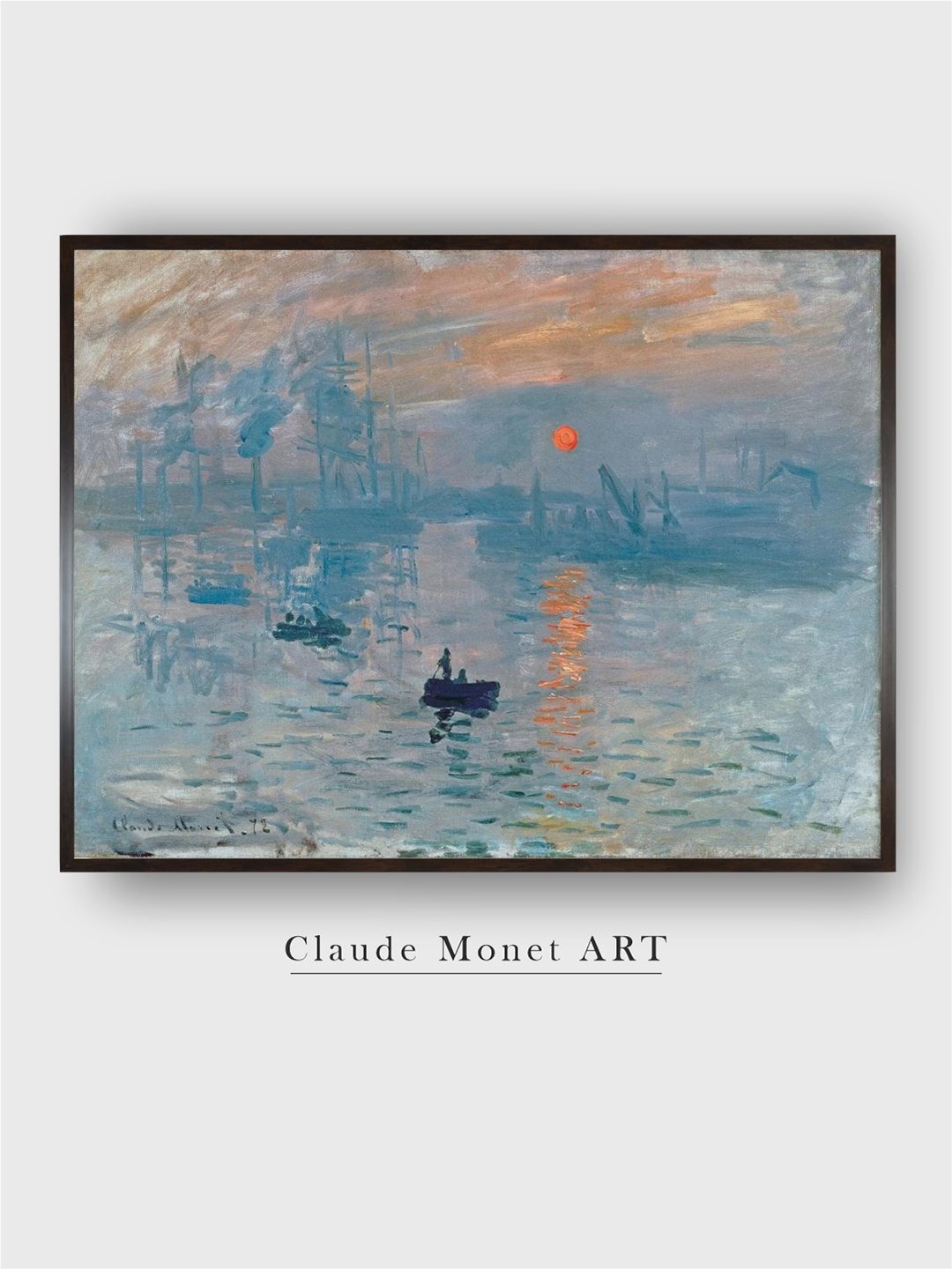 

The Art House Blue & Orange Canvas Paintings Sunrise Wall Art