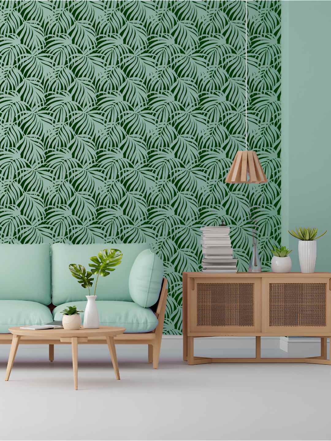 

KAYRA DECOR White Island Palms Design Wall Painting Stencil