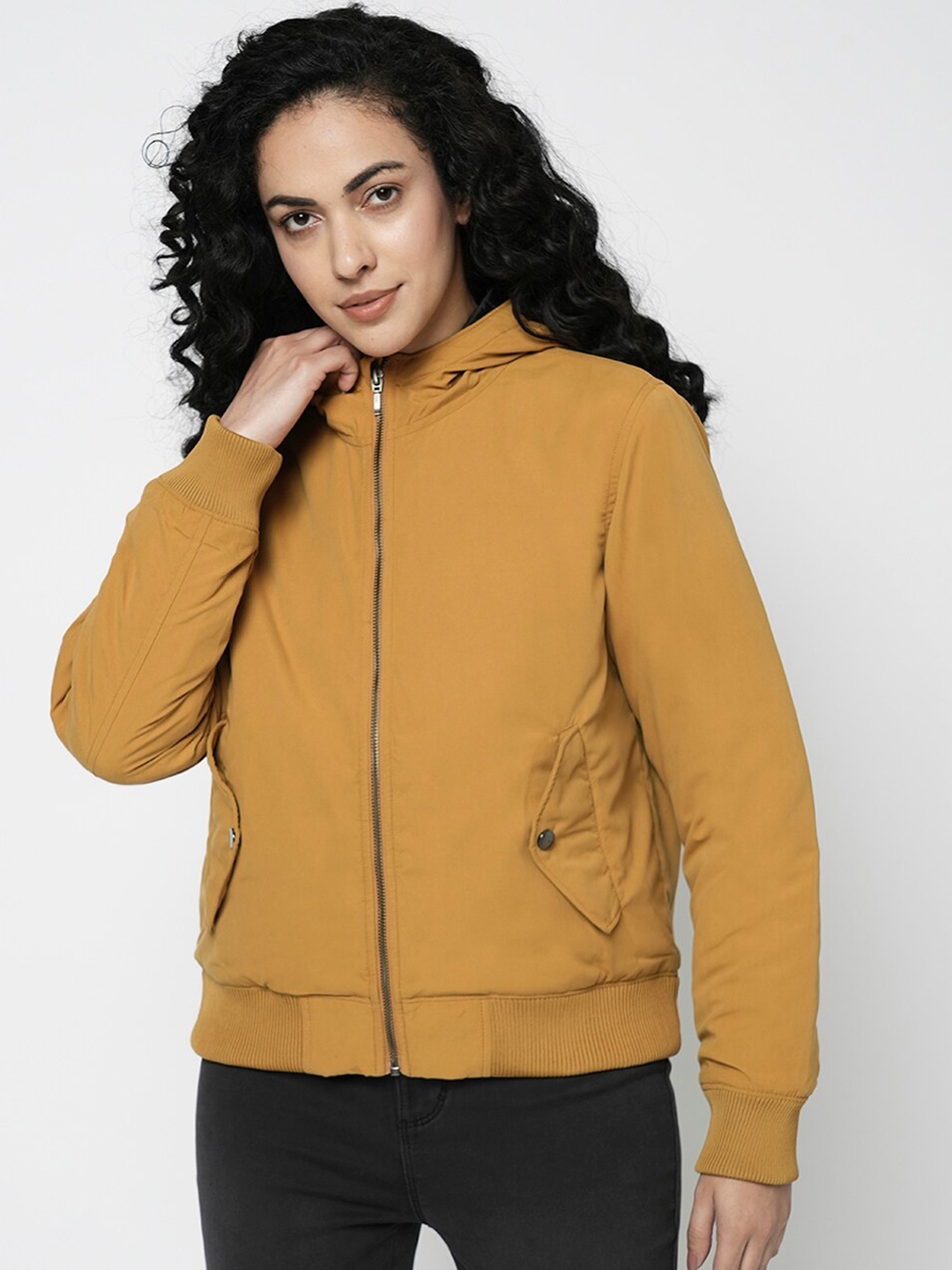 

Vero Moda Hooded Lightweight Bomber Jacket, Yellow