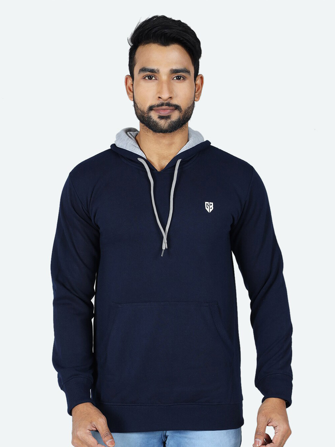 

GAME BEGINS Hooded Fleece Sweatshirt, Navy blue