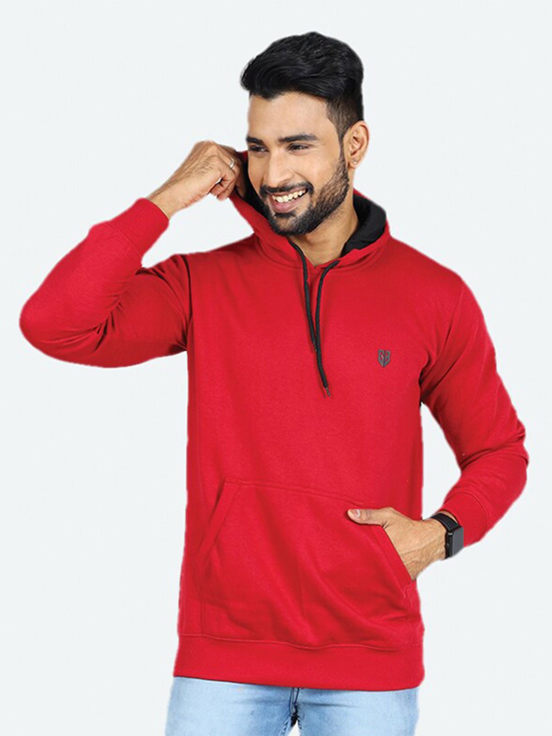 

GAME BEGINS Hooded Long Sleeves Fleece Pullover Sweatshirt, Maroon