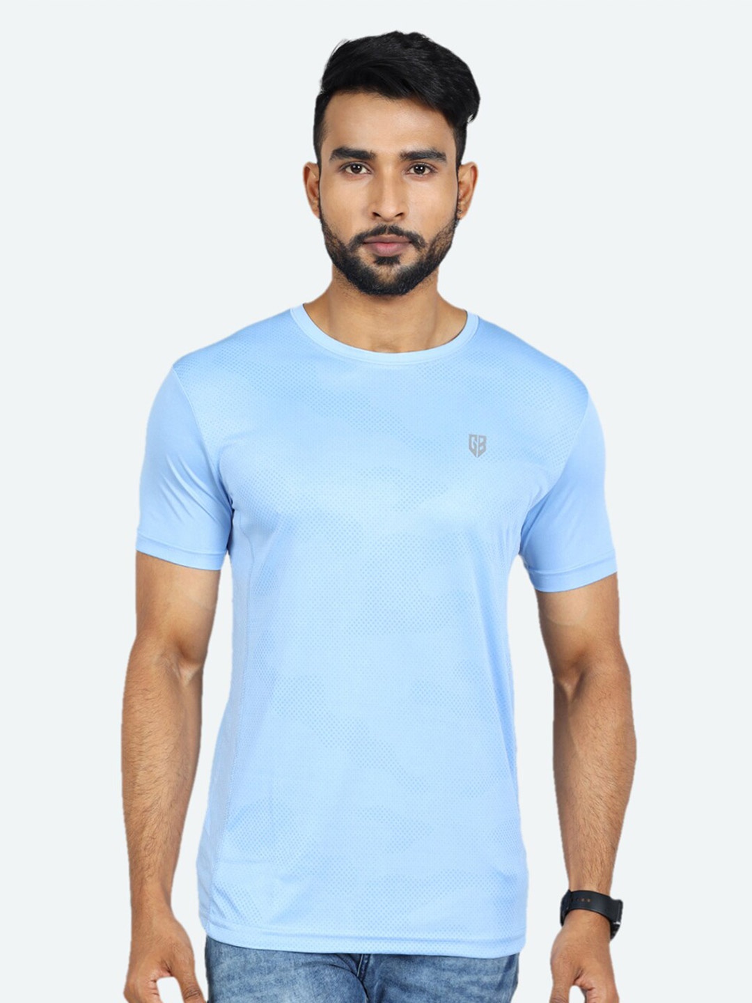 

GAME BEGINS Printed Round Neck T-shirt, Blue