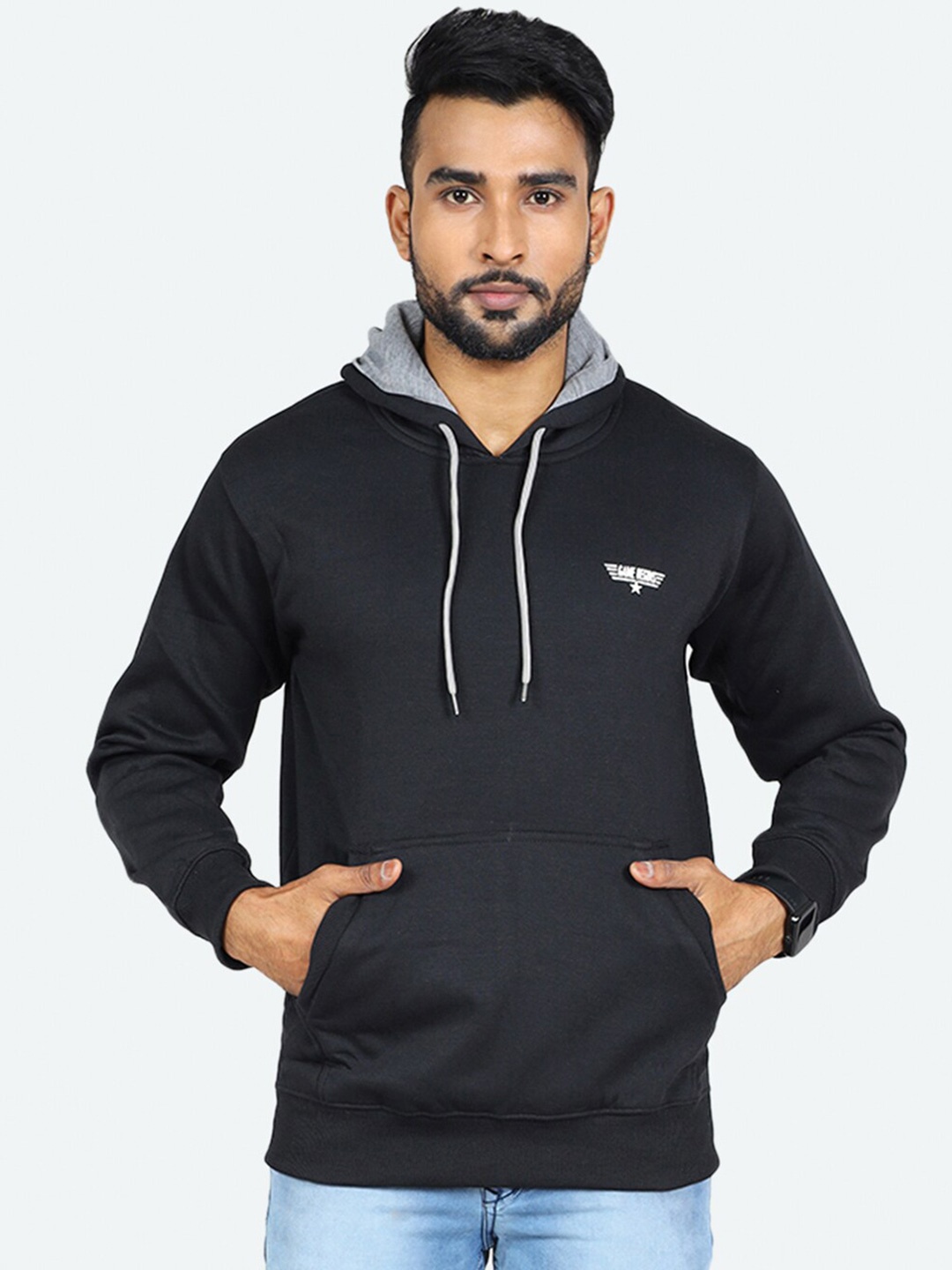 

GAME BEGINS Hooded Fleece Sweatshirt, Black