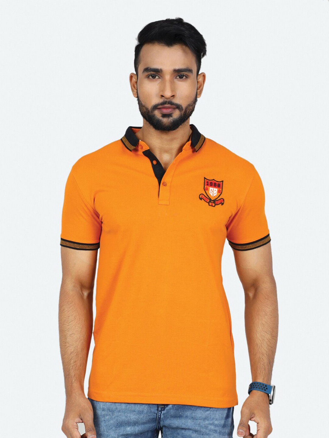 

GAME BEGINS Polo Collar Pure Cotton T-shirt, Orange