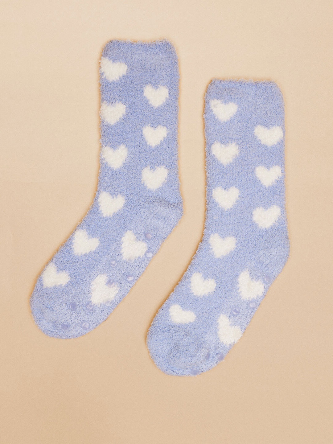 

women'secret Women Self Design Calf Length Socks, Blue