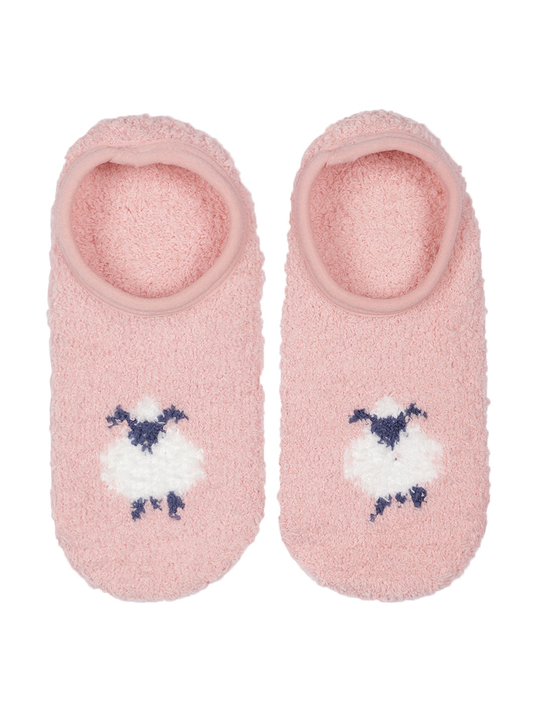 

women'secret Women Self Design Ankle Length Socks, Peach