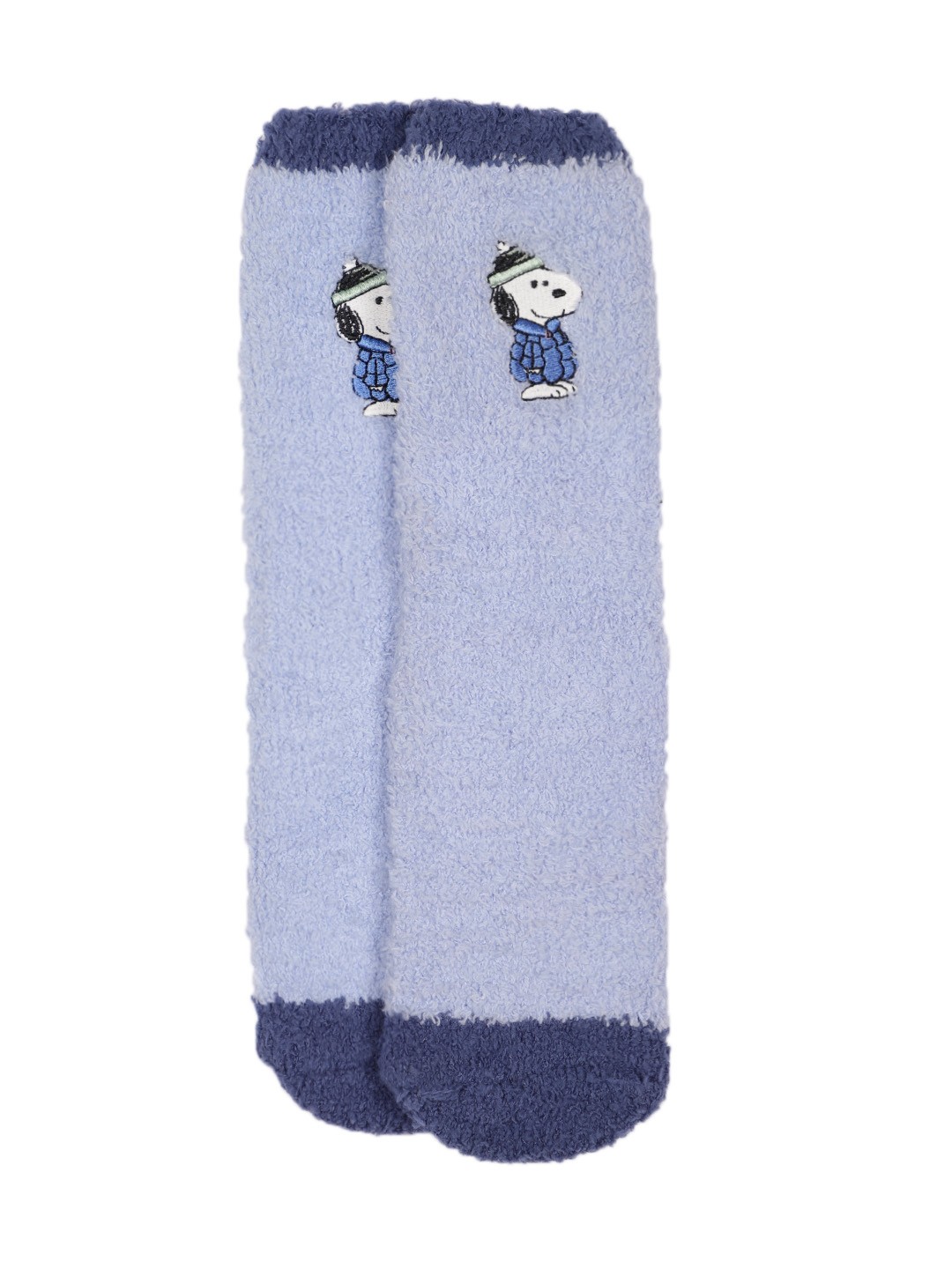 

women'secret Women Snoopy Self Design Calf Length Socks, Blue