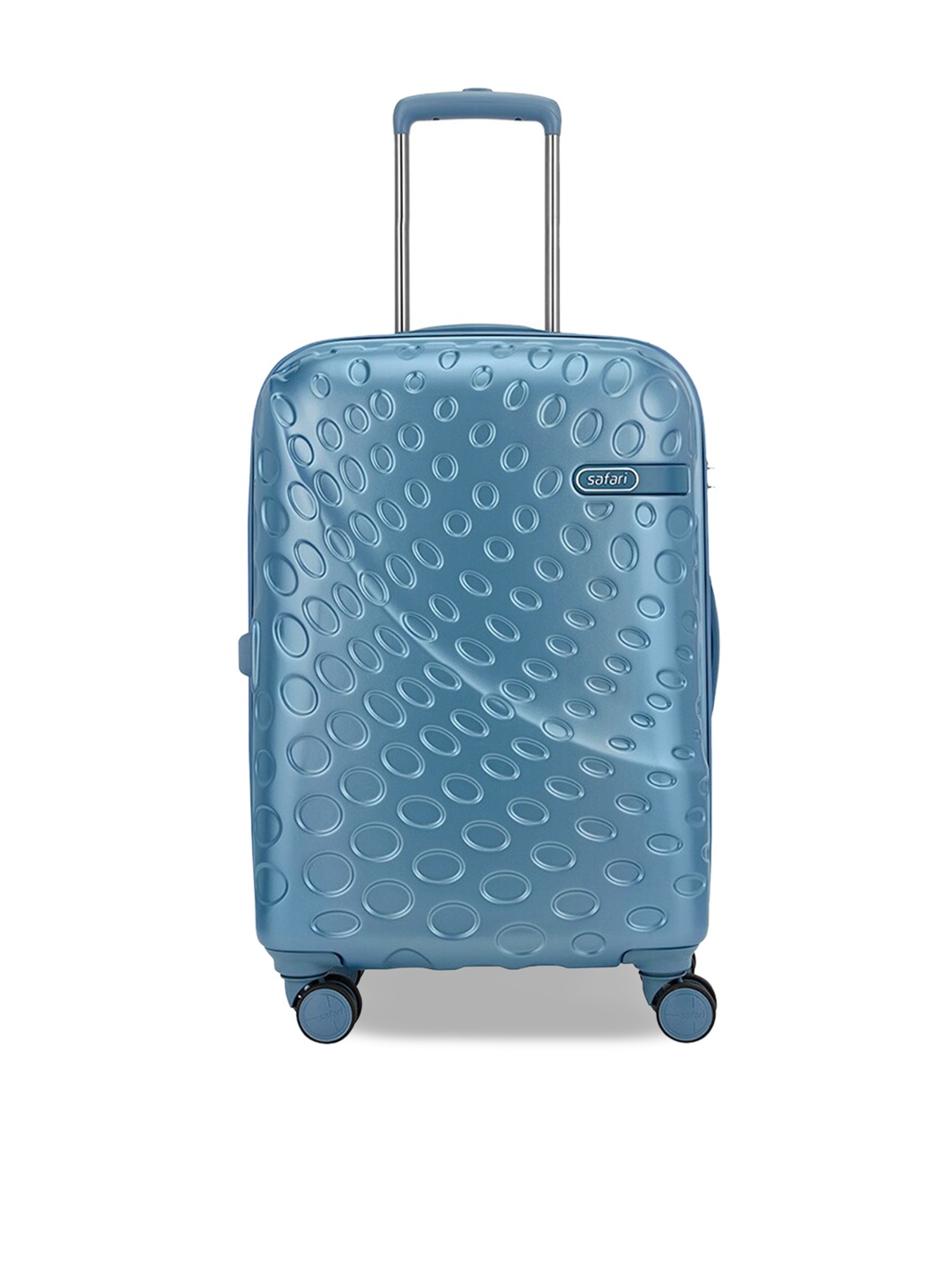 

Safari Orbit Telescopic Handle Water Resistance Light Weight Medium Hard Case Trolley Bag, Blue