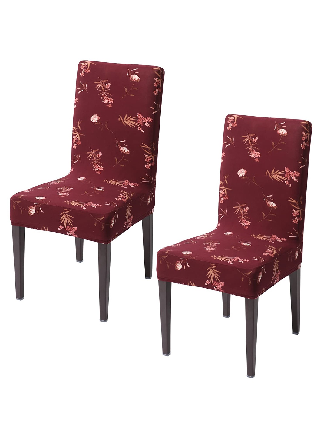 

HOKIPO Maroon& White 2Pcs Printed Stretchable Chair Covers