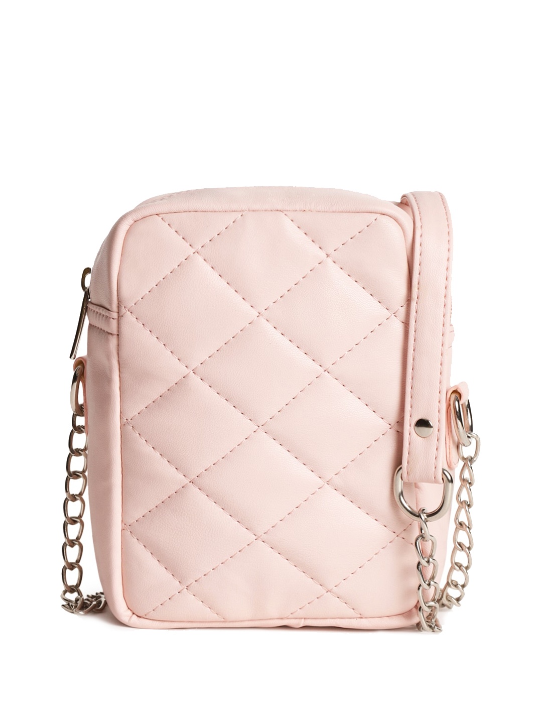 

Fastrack Quilted Structured Sling Bag, Pink