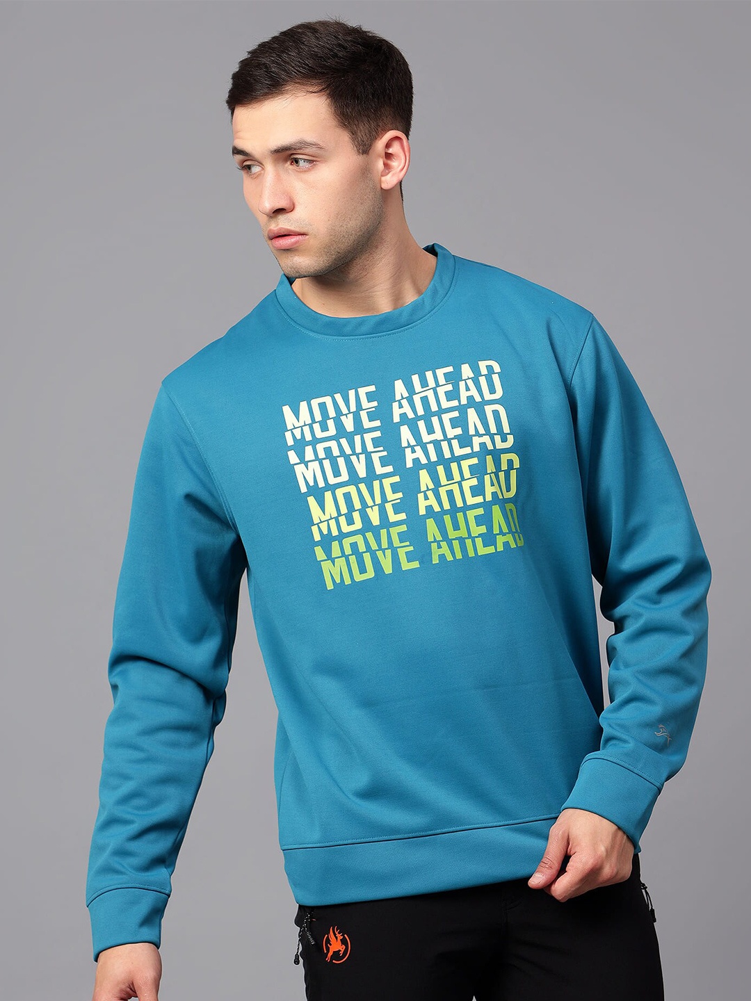 

Shiv Naresh Typography Printed Breathable Pullover Sweatshirt, Blue
