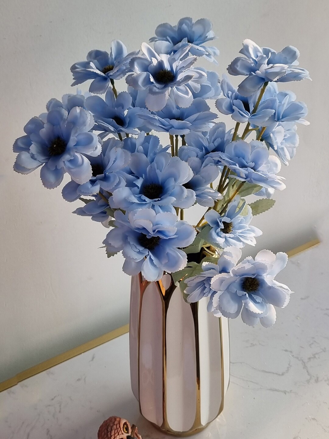 

Art Street 2-Pcs Blue Gerbera Artificial Flowers
