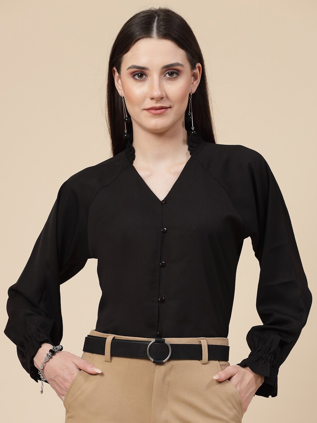 

Style Quotient Smart Long Sleeves Formal Shirt, Black