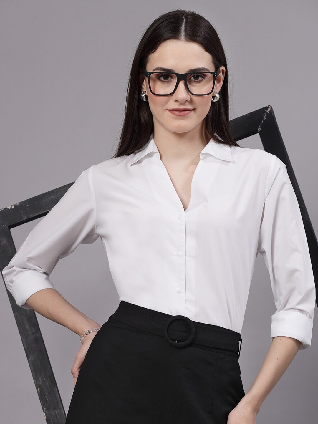 

Style Quotient Classic Long Sleeves Formal Shirt, White