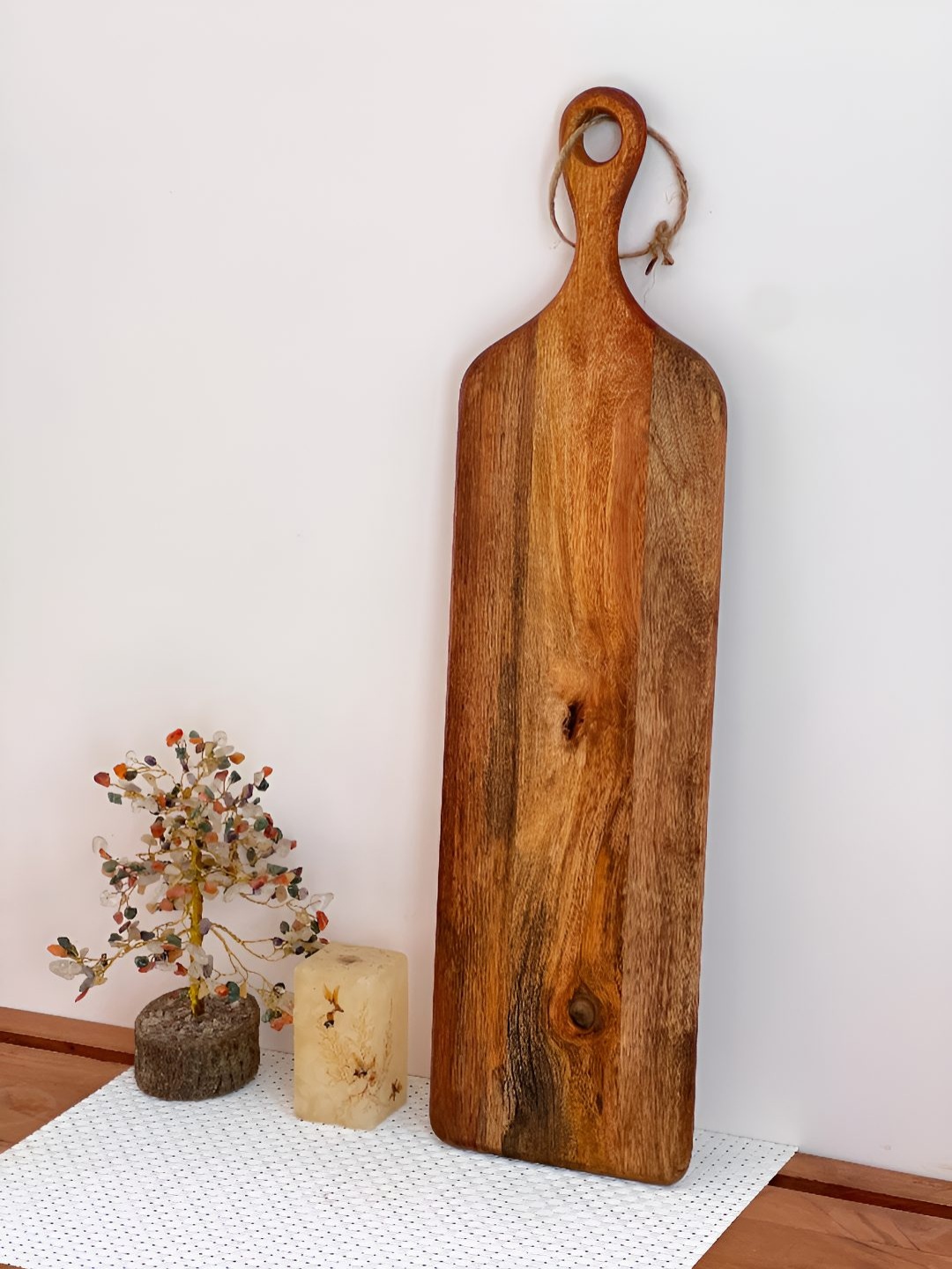 Wood Chop Brown Wood Cheese Platter