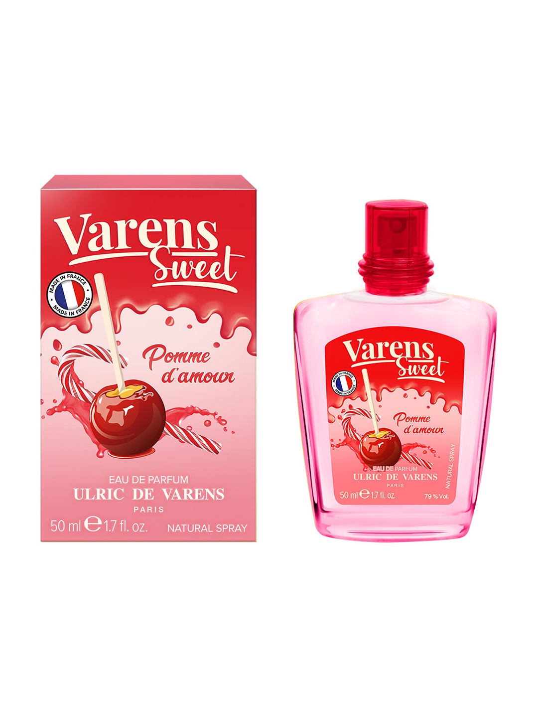

ULRIC DE VARENS Women Long Lasting Sweet Pomme D'Amour Eau De Parfum - 50 ml, Pink