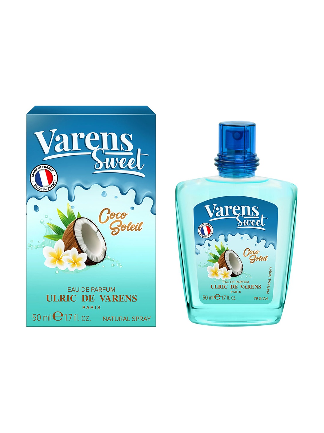 

ULRIC DE VARENS Women Long Lasting Sweet Coco Soleil Eau De Parfum - 50 ml, Blue