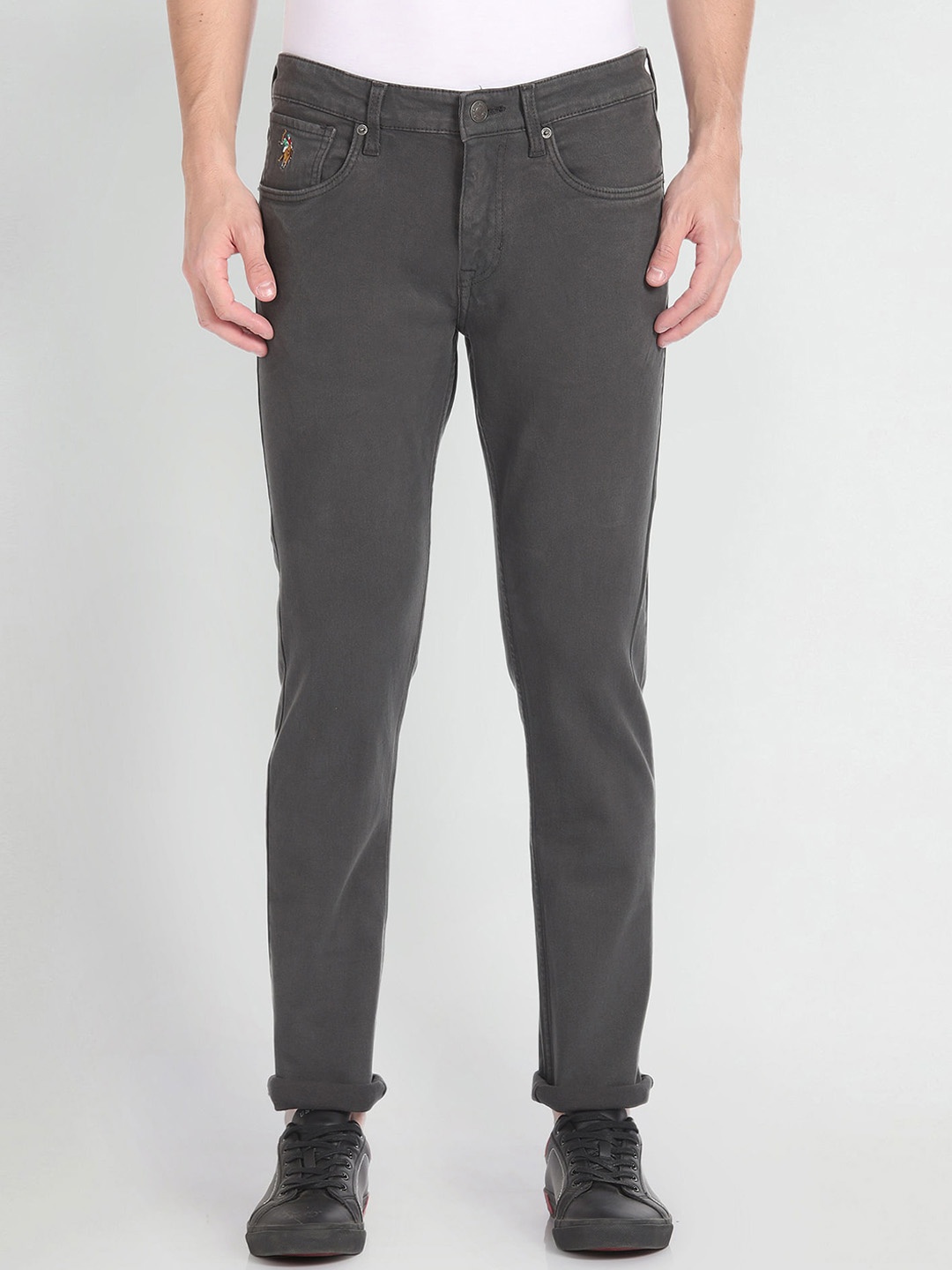 

U.S. Polo Assn. Denim Co. Men Grey Tapered Fit Clean Look Jeans