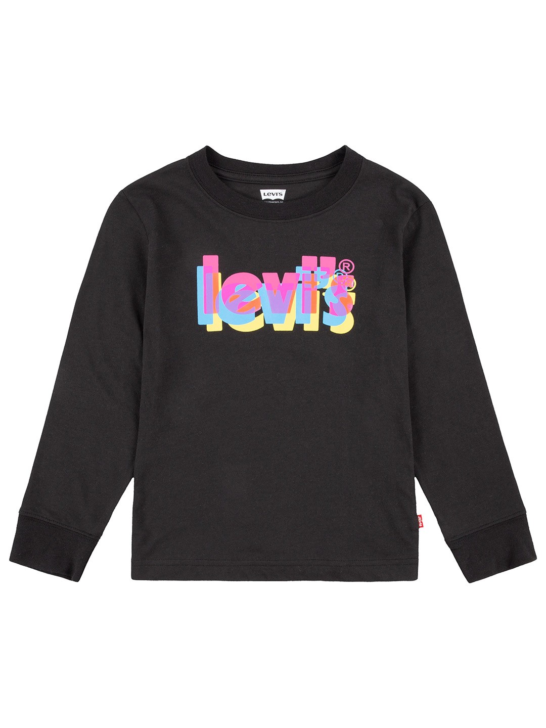 

Levis Boys Typography Printed Round Neck Cotton Regular T-shirt, Black