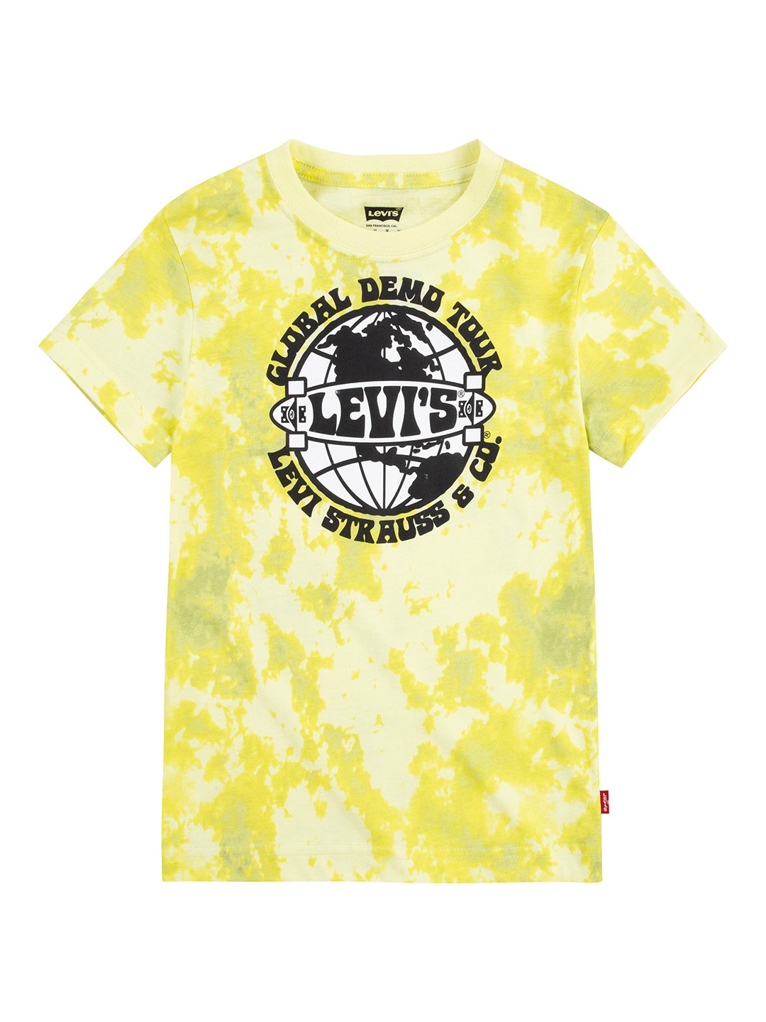 

Levis Boys Typography Printed Round Neck Cotton Regular T-shirt, Yellow