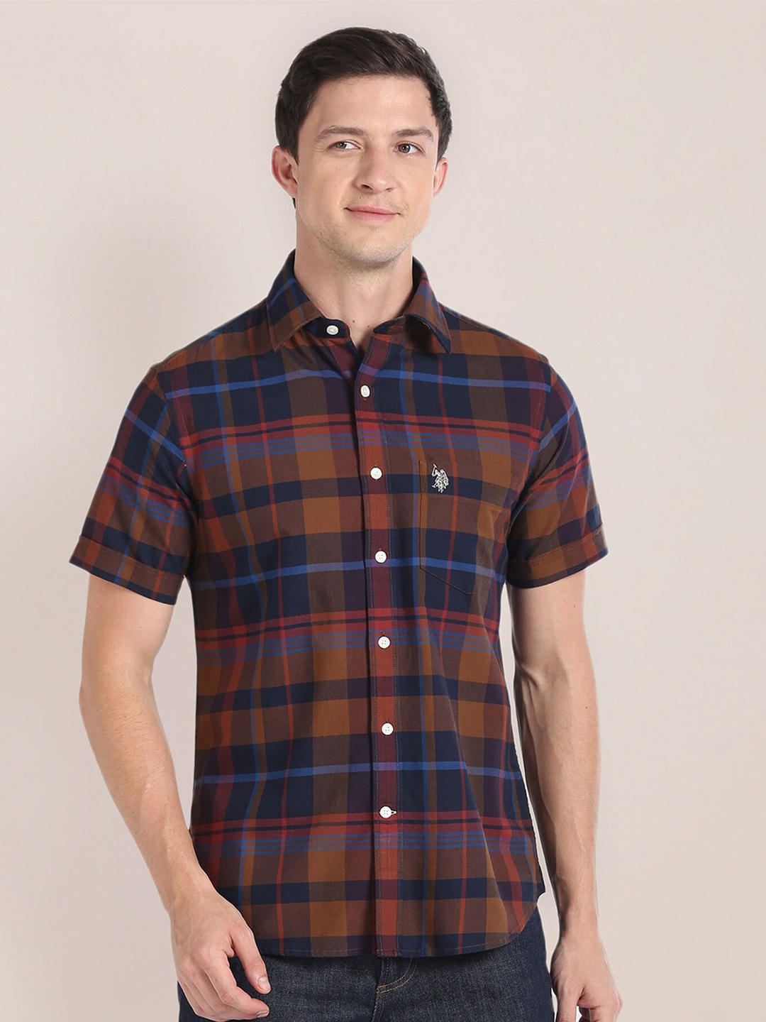 

U.S. Polo Assn. Tartan Checked Casual Shirt, Brown