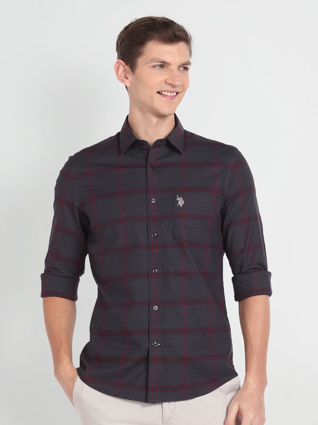 

U.S. Polo Assn. Denim Co. Tartan Checked Casual Shirt, Blue