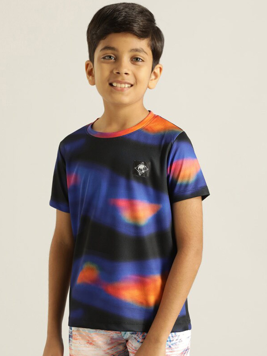 

Indian Terrain Boys Abstract Printed T-shirt, Black
