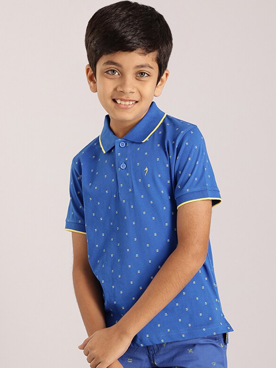 

Indian Terrain Boys Conversational Printed Pure Cotton T-shirt, Blue
