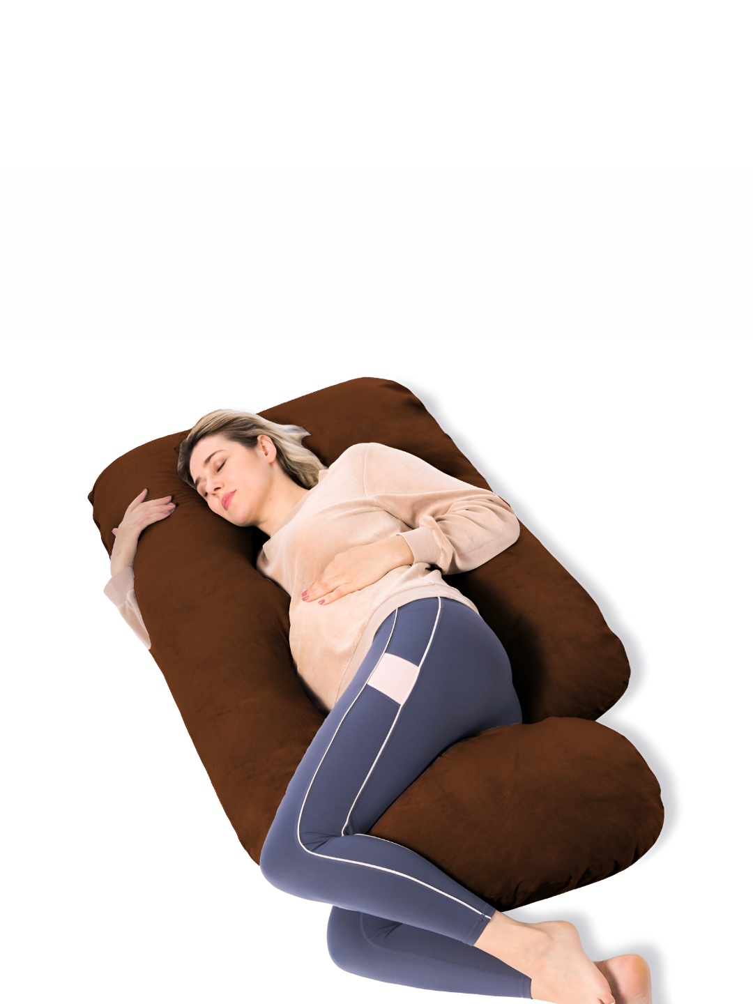 

DADDY COOL Brown Fibre Filled Faux Velvet Ultra Soft Maternity Pillow