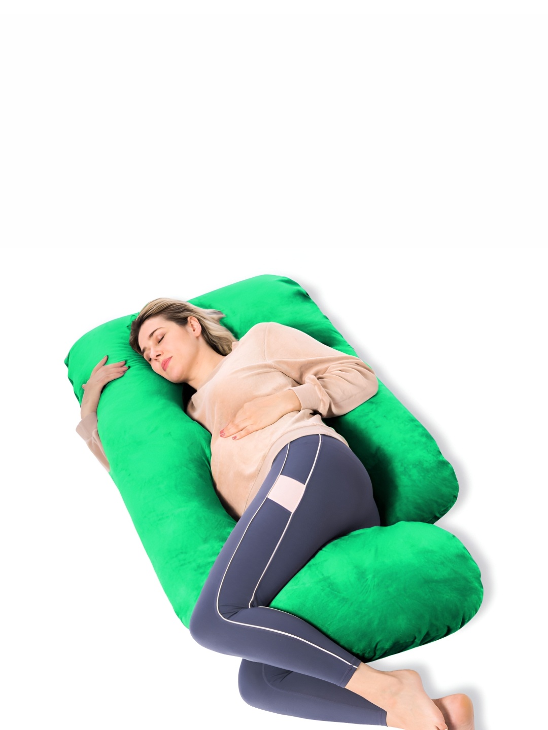 

DADDY COOL Turquoise Green Fibre Filled Faux Velvet Ultra Soft Maternity Pillow