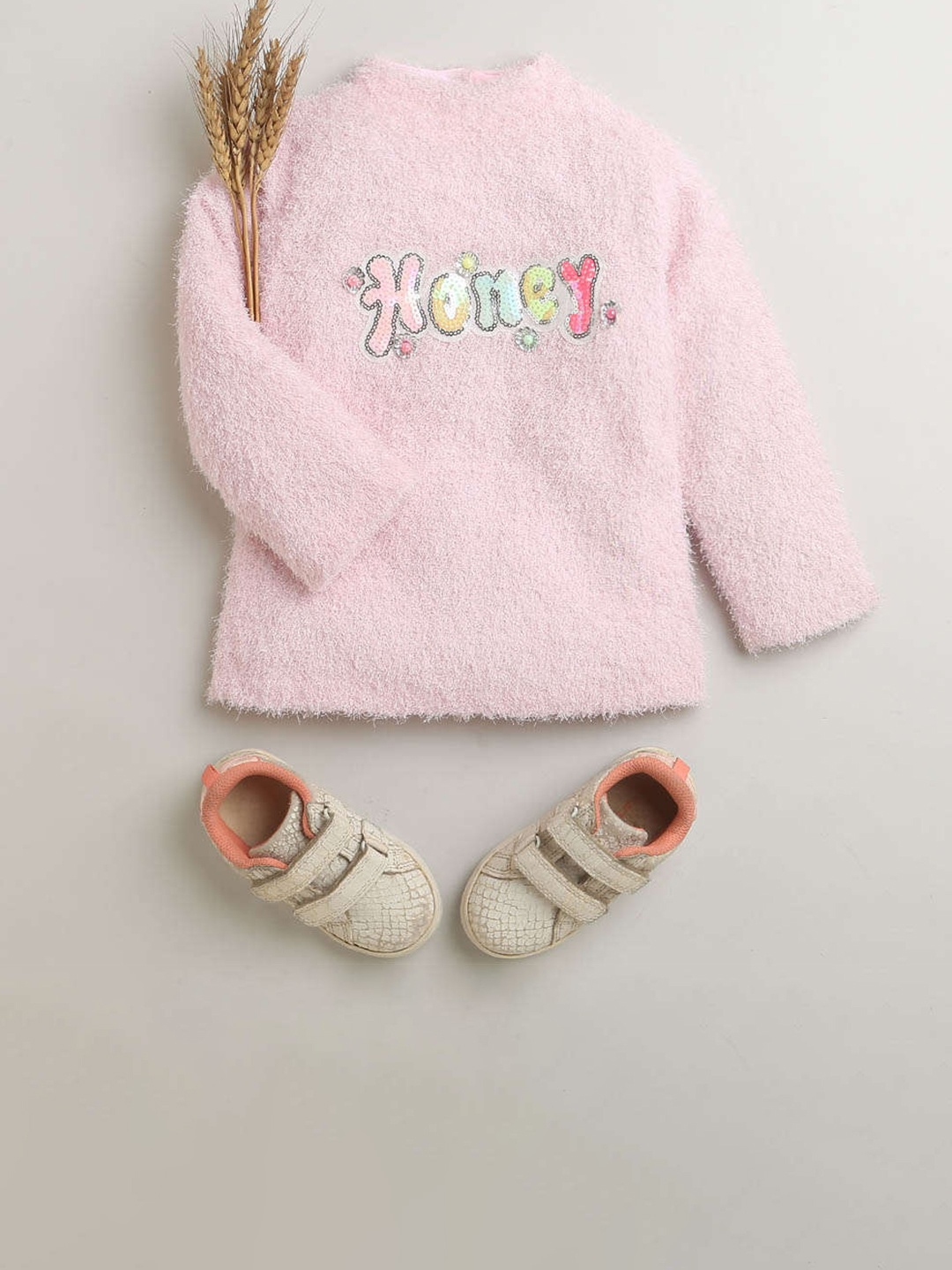 

Tiny Girl Sequinned Embellished Top, Pink