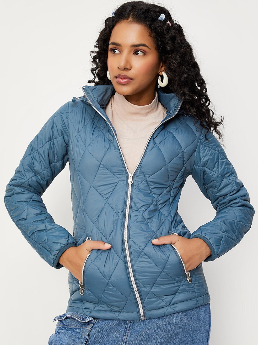 

max Hooded Puffer Jacket, Blue