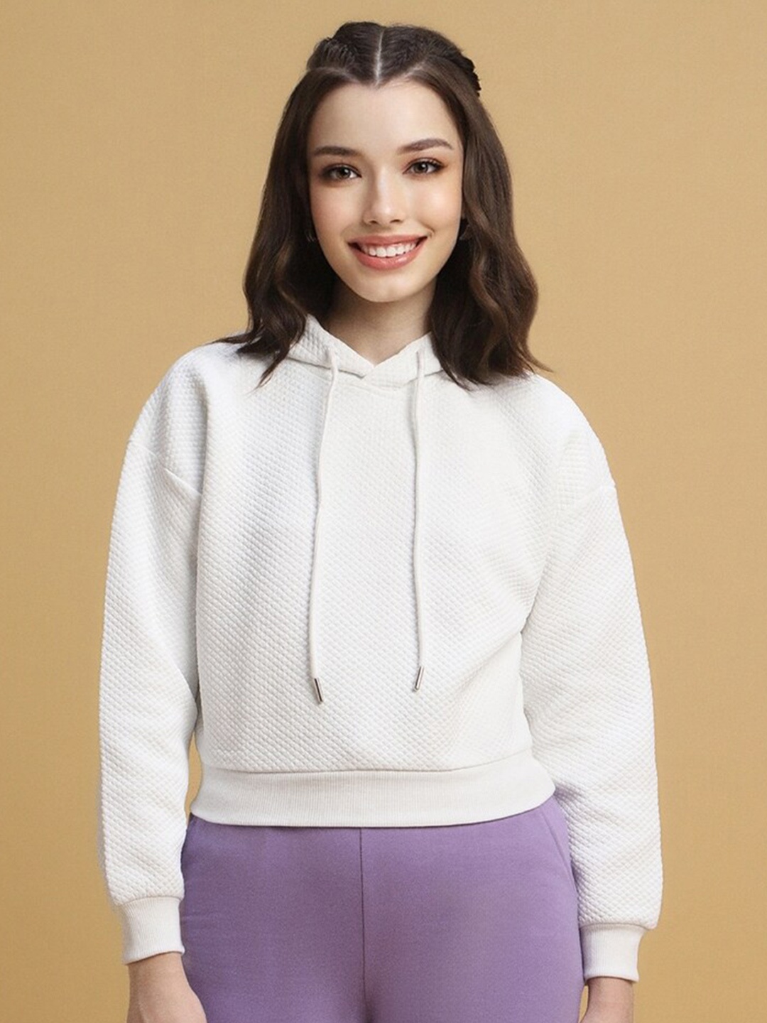 

FOREVER 21 Hooded Cotton Pullover, White