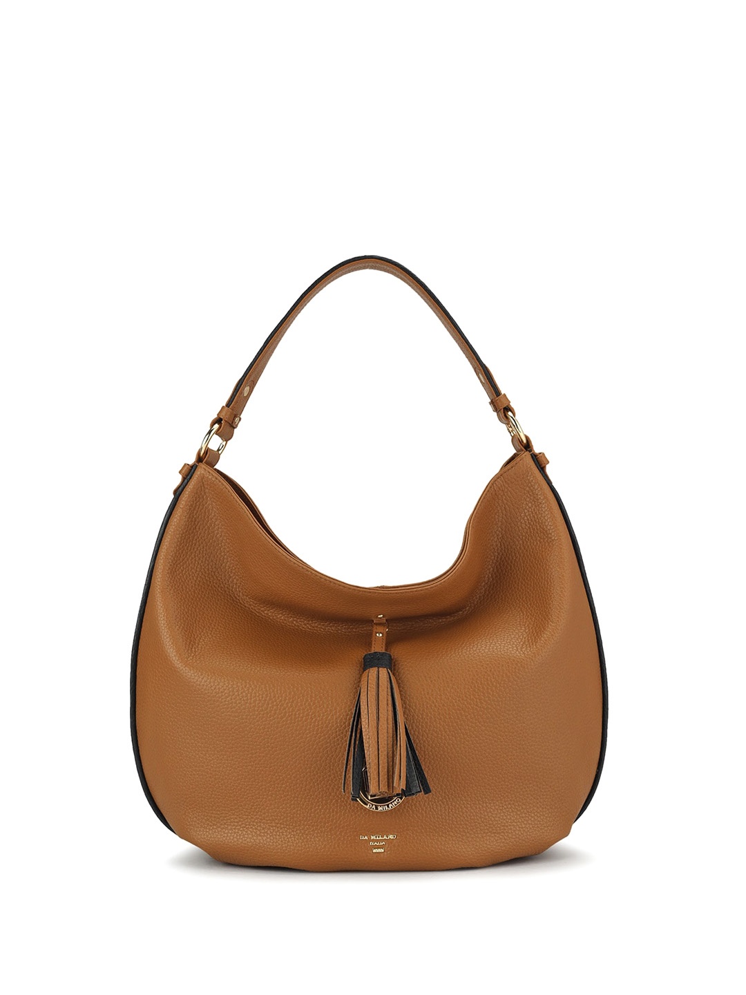 

Da Milano Leather Hobo Bag, Brown