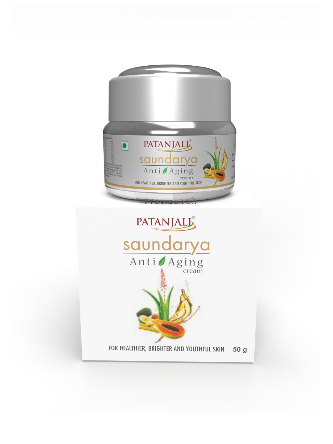 

Patanjali Saundarya Anti Aging Cream for Wrinkles & Fine Lines - 50 g, White