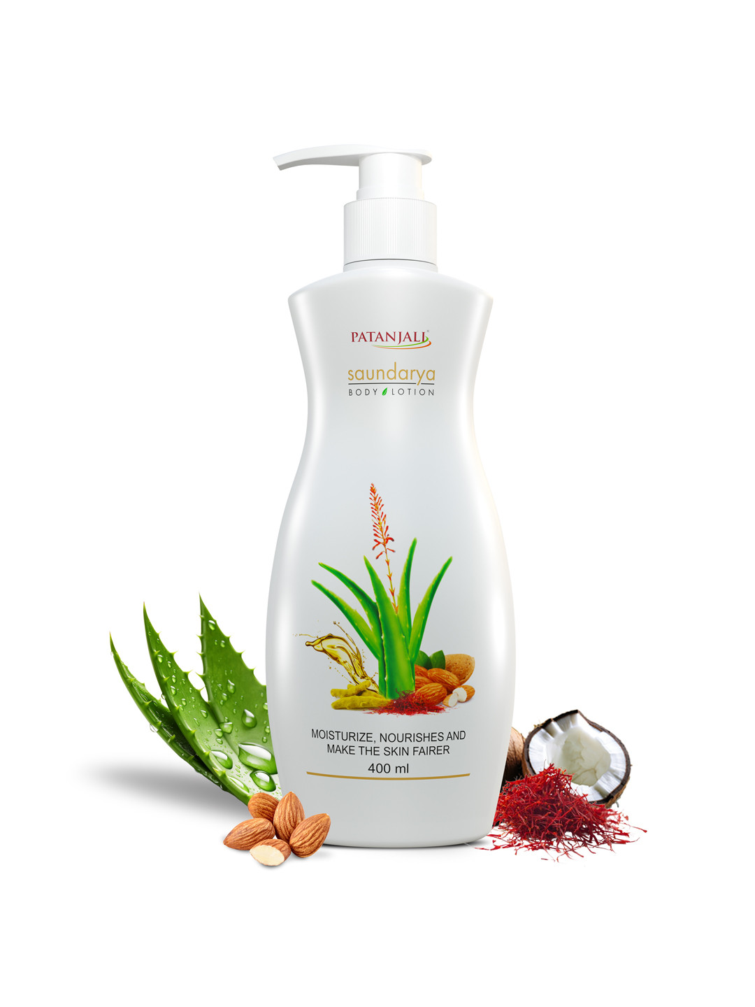 

Patanjali Saundarya Nourishing Body Lotion with Shea Butter & Rose Water - 400ml, White