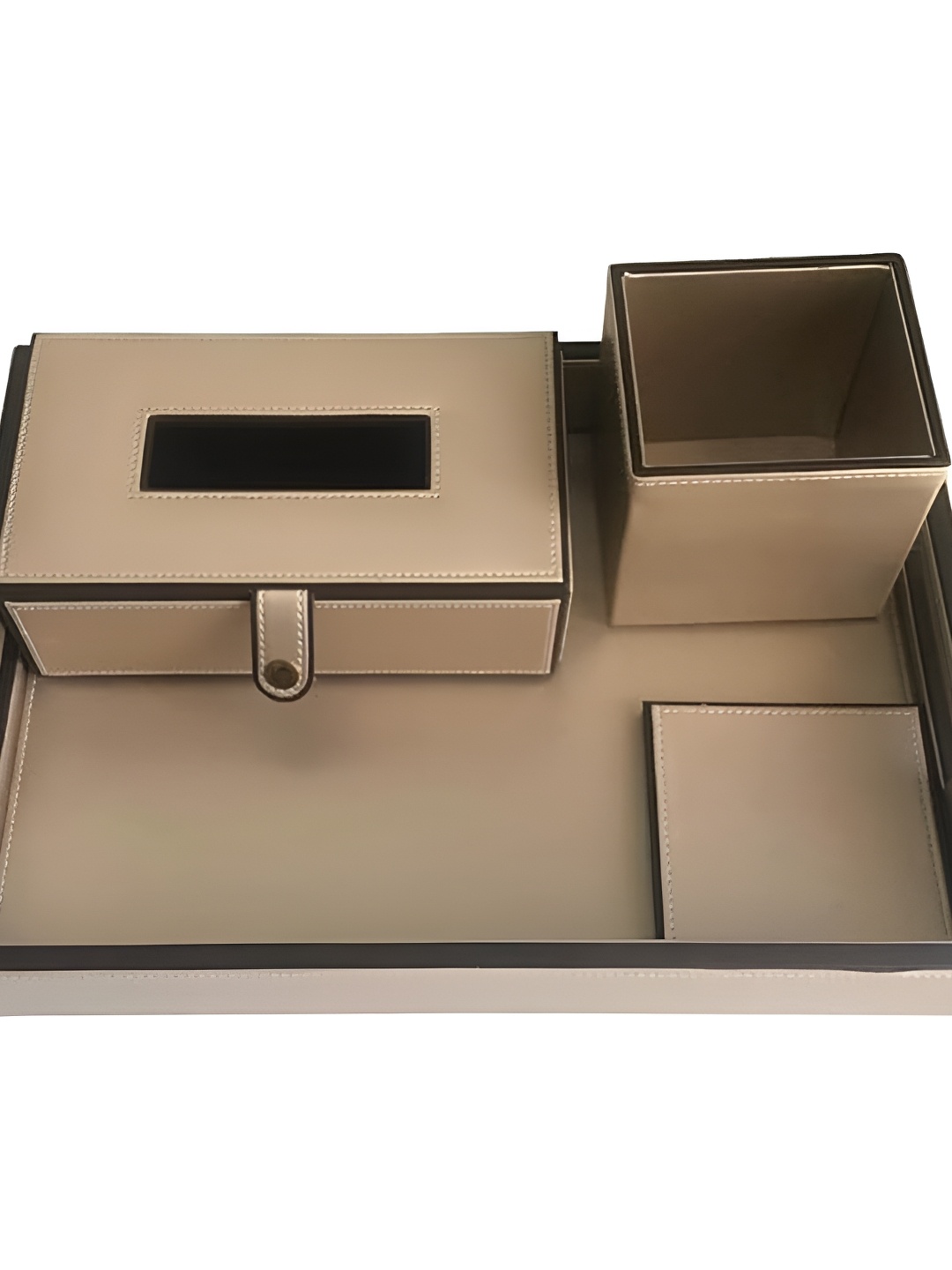

CasaGold Off White & Brown Wooden Medium Organiser Showpiece