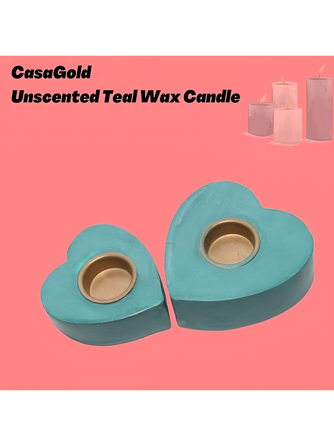 

CasaGold Green & Gold toned 2Pcs Wooden Medium Showpieces