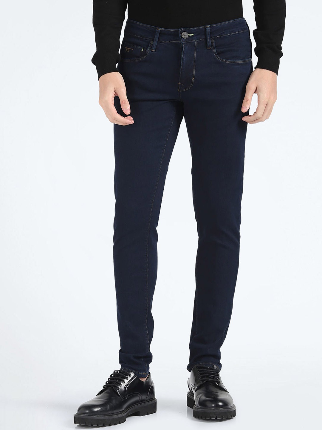 

Flying Machine Men Skinny Fit Low-Rise Stretchable Jeans, Blue