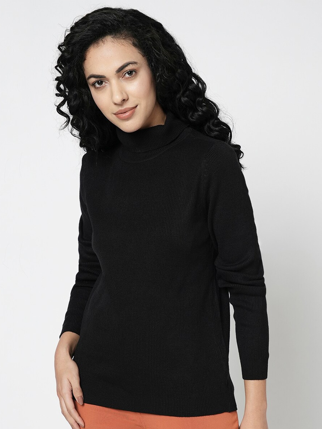 

Vero Moda Ribbed Turtle Neck Acrylic Pullover Sweater, Black