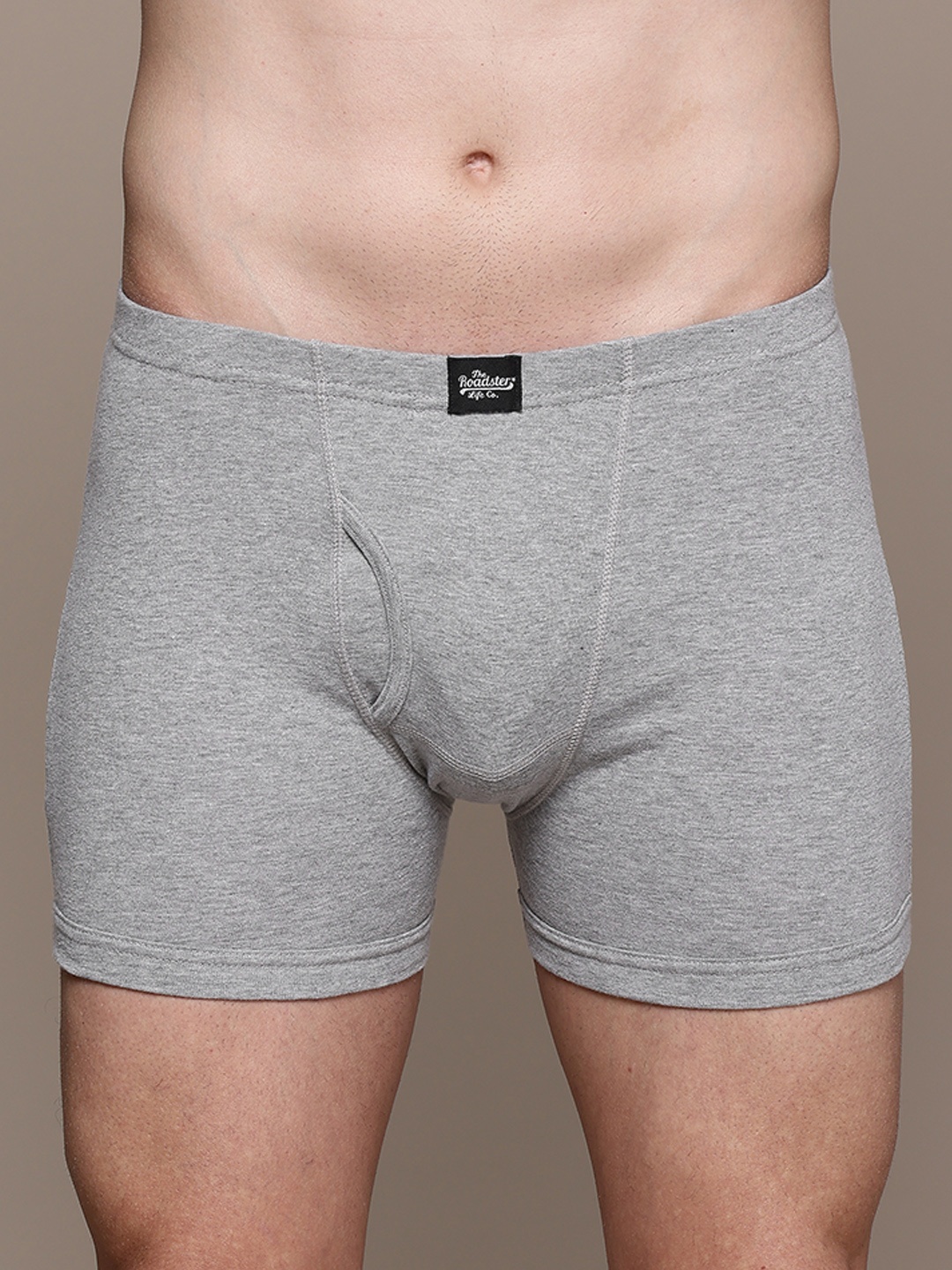 

The Roadster Lifestyle Co. Grey Mid Rise Breathable Cotton Trunk RTIE-1004-GRY-1