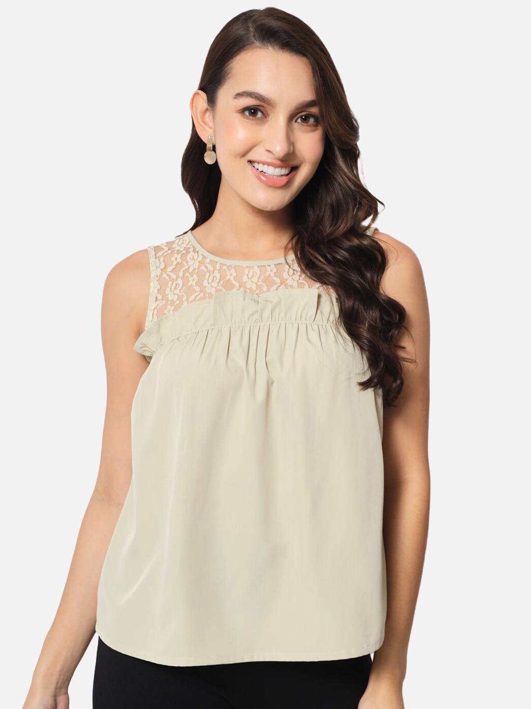 

BAESD Self Design Gathered Regular Top, Green